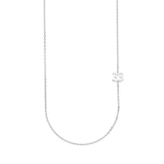 Big Number Necklace Silver - 50L - 33