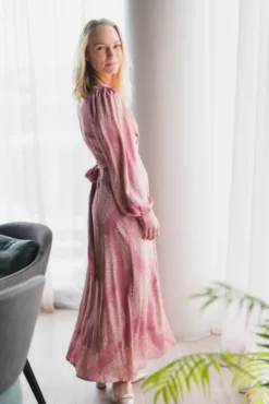 Bretti Paisley Drop Dress Evening Rose