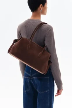 Brioche Duffle Suede Leather Chocolate