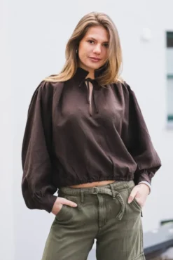 Brooke Blouse Cocoa Brown