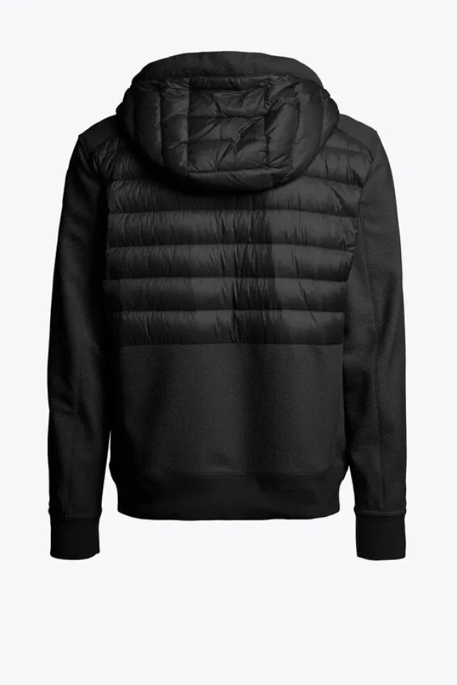 Buck Fleece/Nylon Hooded Jacket Black