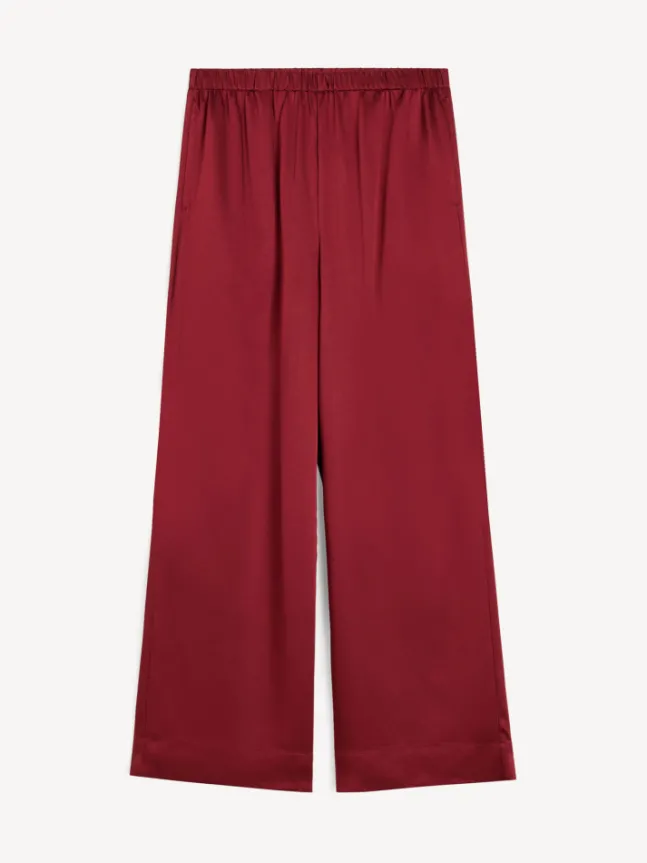 Cabello Wide-Leg Trousers Cabernet