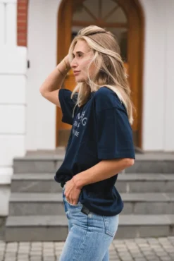 Cade Tee Melrose Stencil Navy