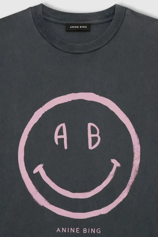 Cade Tee Smiley Washed Grey