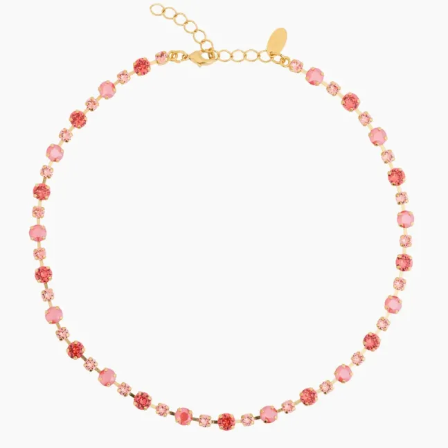 Calanthe Necklace Gold Light Coral Combo