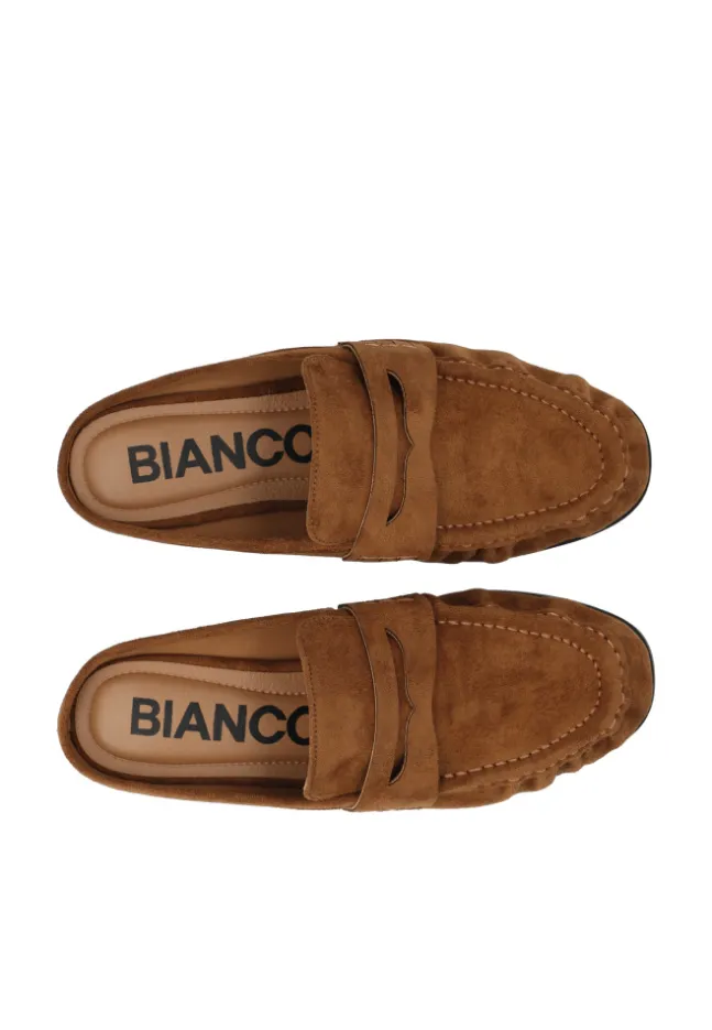 Carma Mule Faux Suede Tan