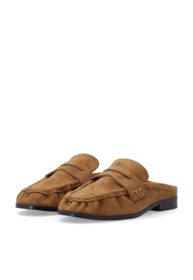 Carma Mule Faux Suede Tan