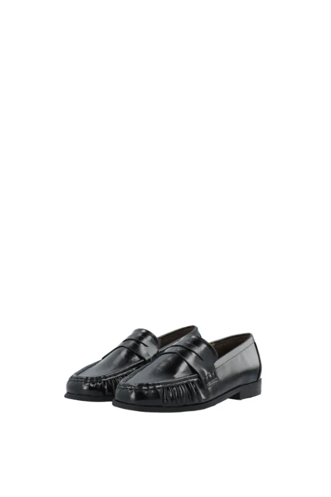 Carma Penny Loafer Faux Leather Black Pratia