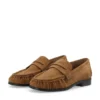 Carma Penny Loafer Faux Suede Tan