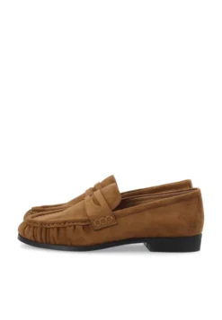 Carma Penny Loafer Faux Suede Tan