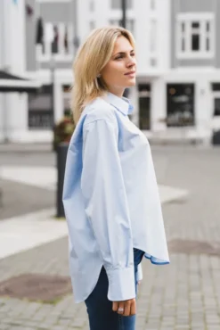 Caryn Poplin Celeste Light Blue