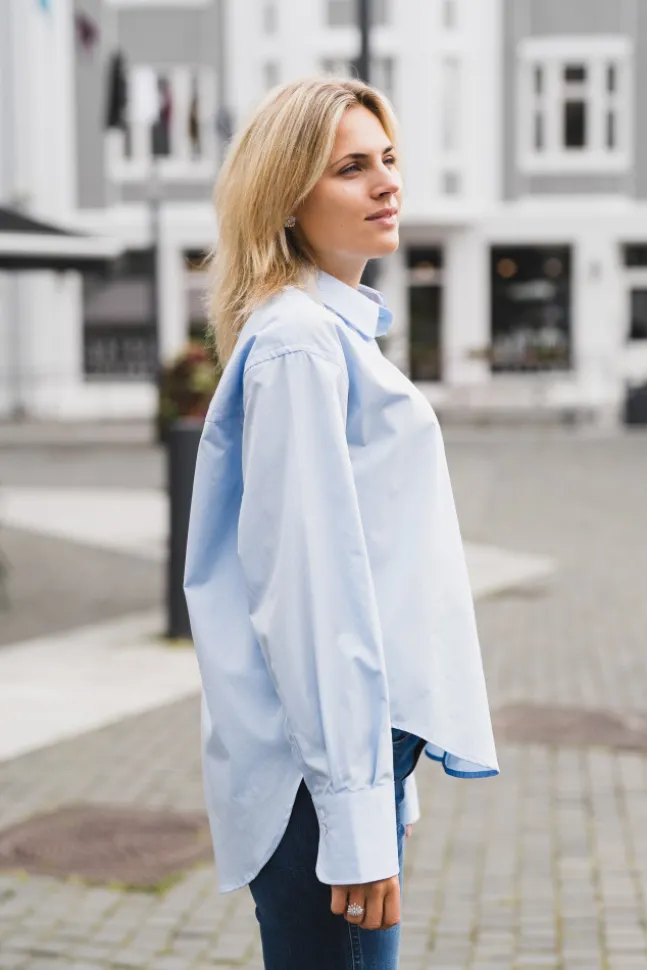 Caryn Poplin Celeste Light Blue