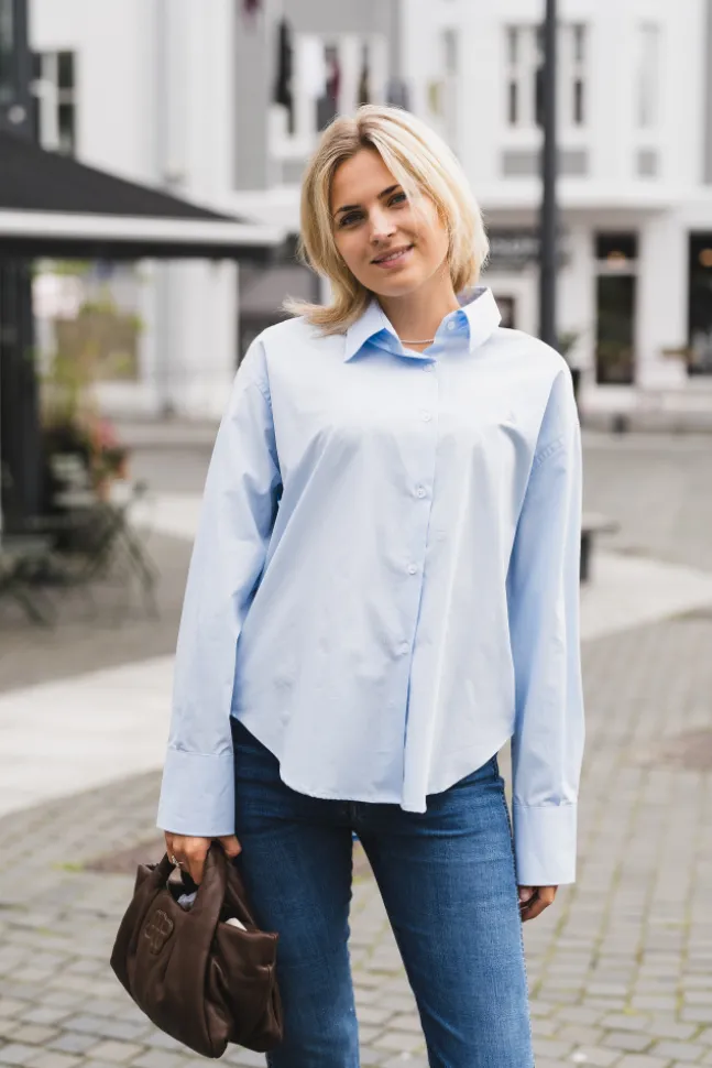 Caryn Poplin Celeste Light Blue