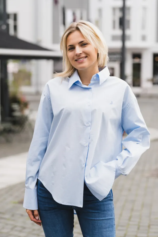 Caryn Poplin Celeste Light Blue