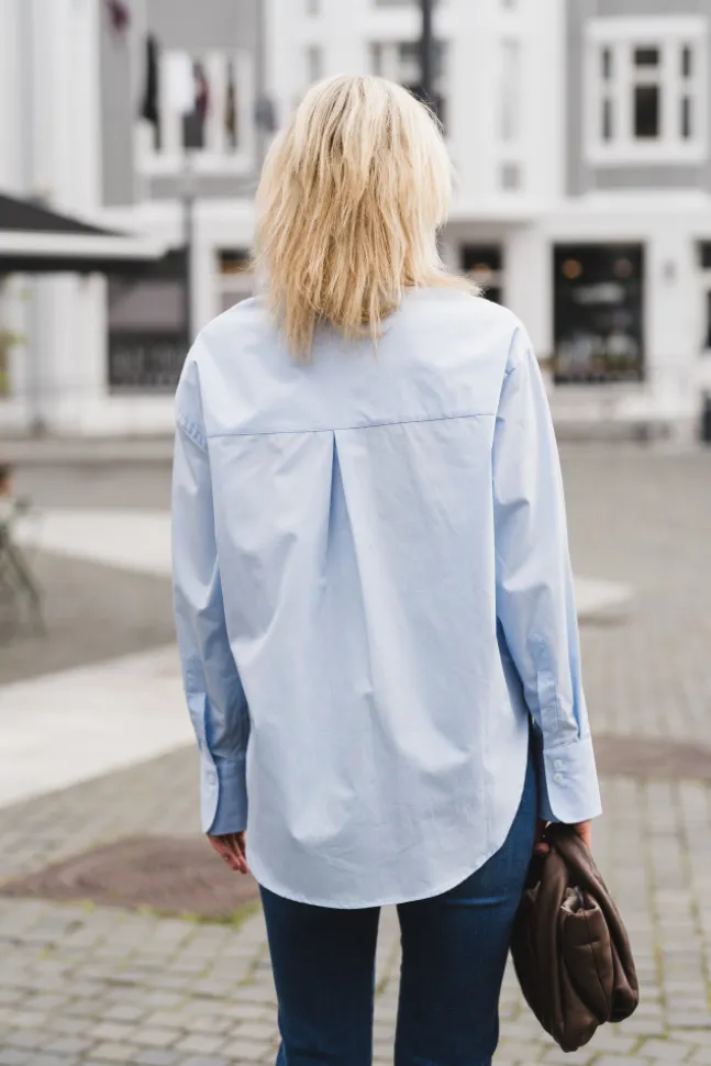 Caryn Poplin Celeste Light Blue
