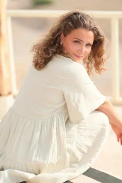 Casablanca Short Dress White Swan