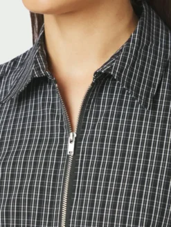 Cathy Zip Shirt Black