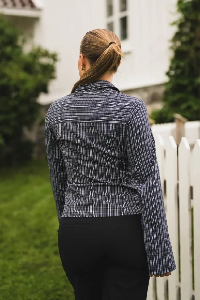 Cathy Zip Shirt Black