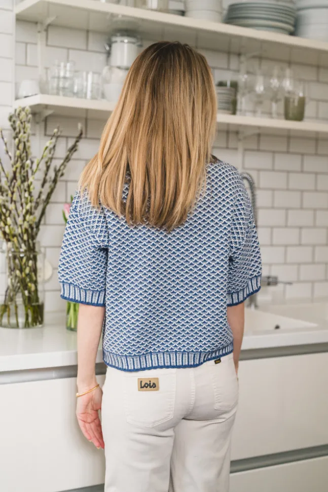 Catina Pilla 2/4 Pullover V Indigo/Egret