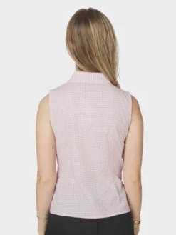 Celest Check Top Light Pink