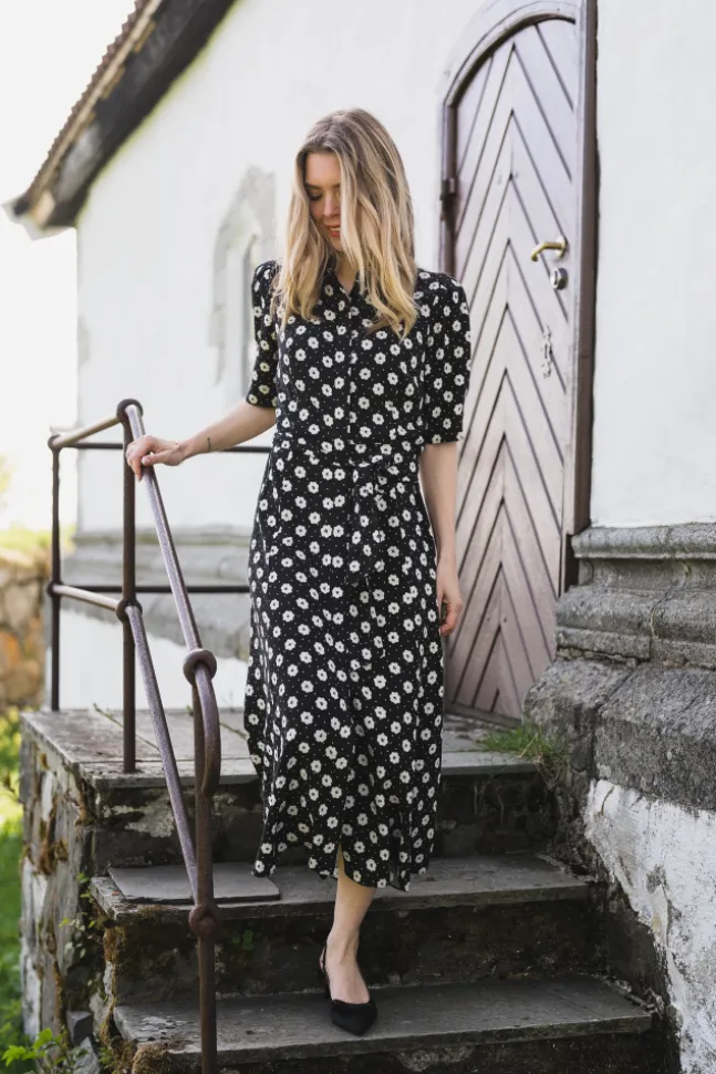 Charlotte Floral Creme Fleur Black