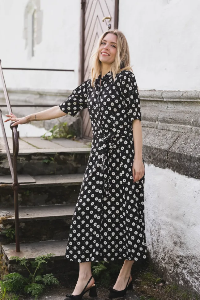 Charlotte Floral Creme Fleur Black