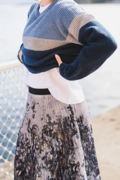 Charming Skirt Print Grey