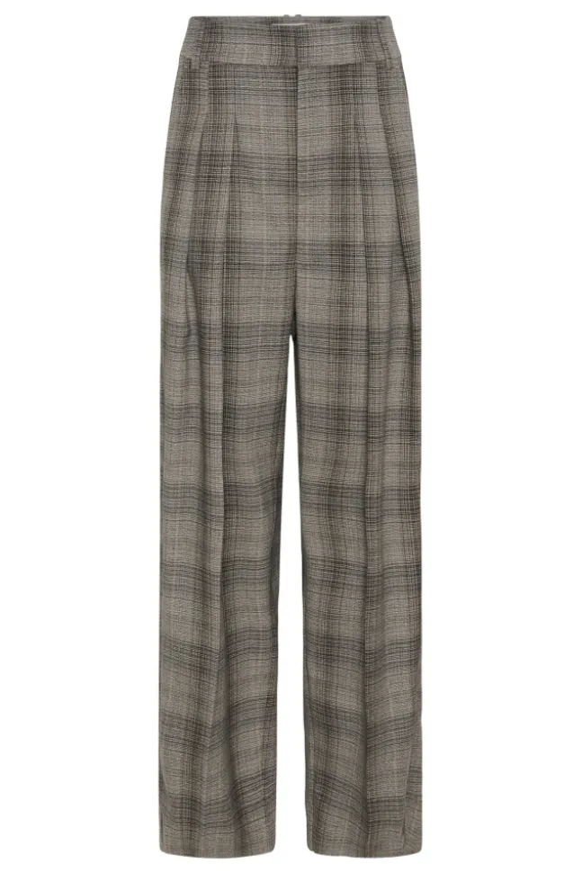 Checkie Barrel Pant Brown Fall Check