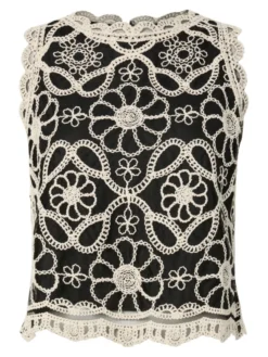 Cilia SL Crochet Top Black W. Pristine