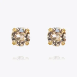 Classic Stud Earrings Gold Silk