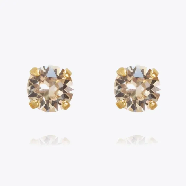 Classic Stud Earrings Gold Silk