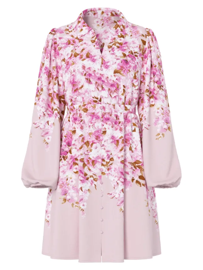 Cleo LS Dress Pale Lilac Cleo Print