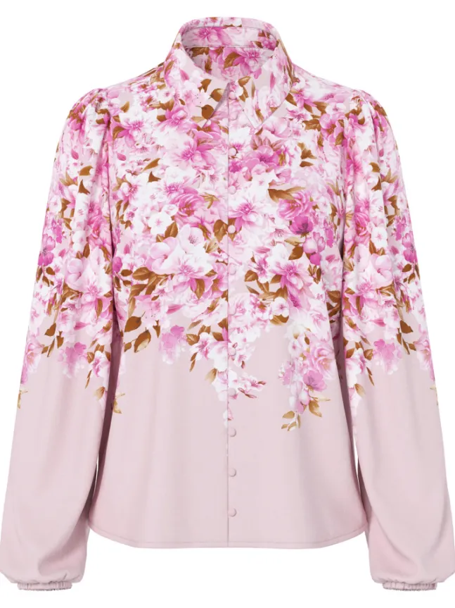 Cleo LS Shirt Pale Lilac Cleo Print