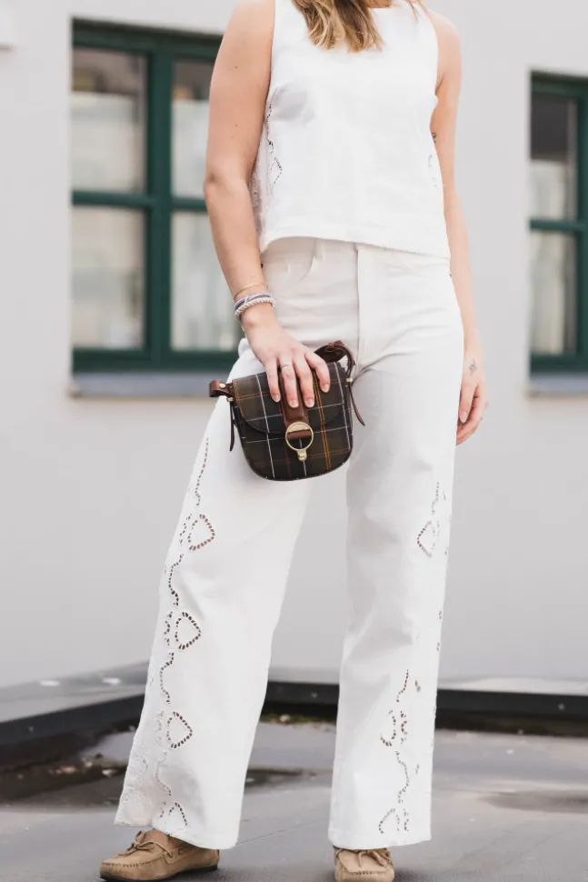 Colette Embroidery Pant Offwhite