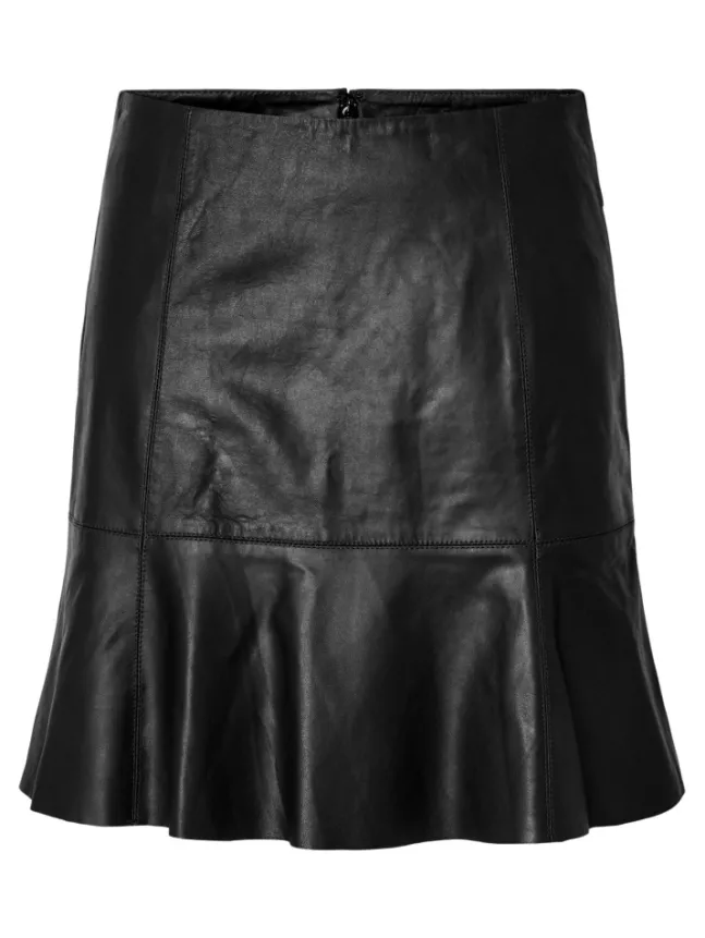 Colly MW Naplon Leather Skirt Black