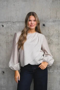 Conny Drape Blouse Mink
