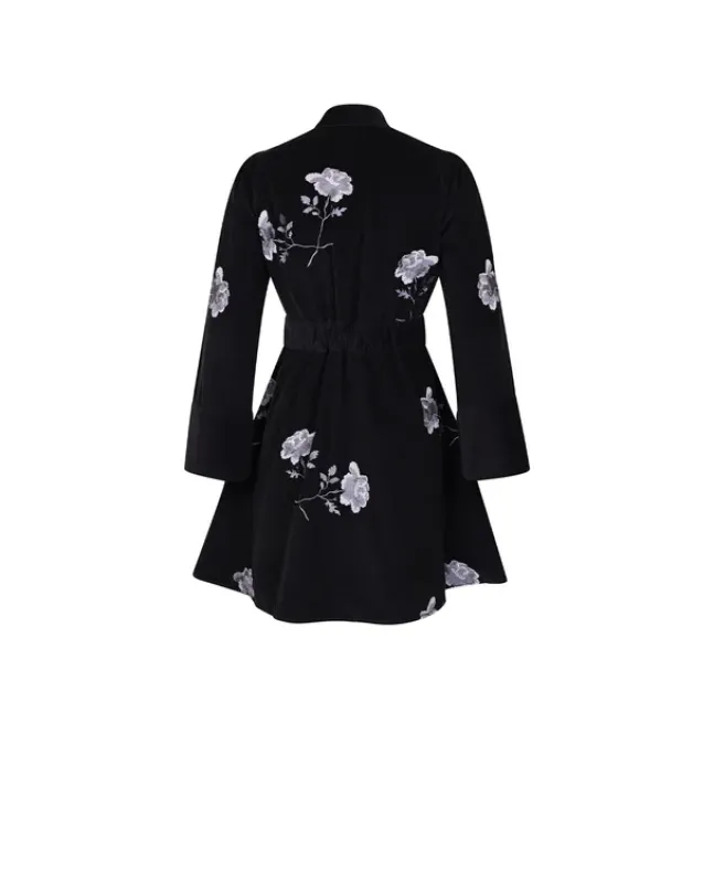 Cord Mini Dress Black