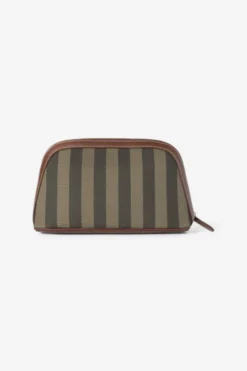 Cosmetic Pouch Large Green Stripe