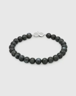 Cove Bracelet Black Larvikite