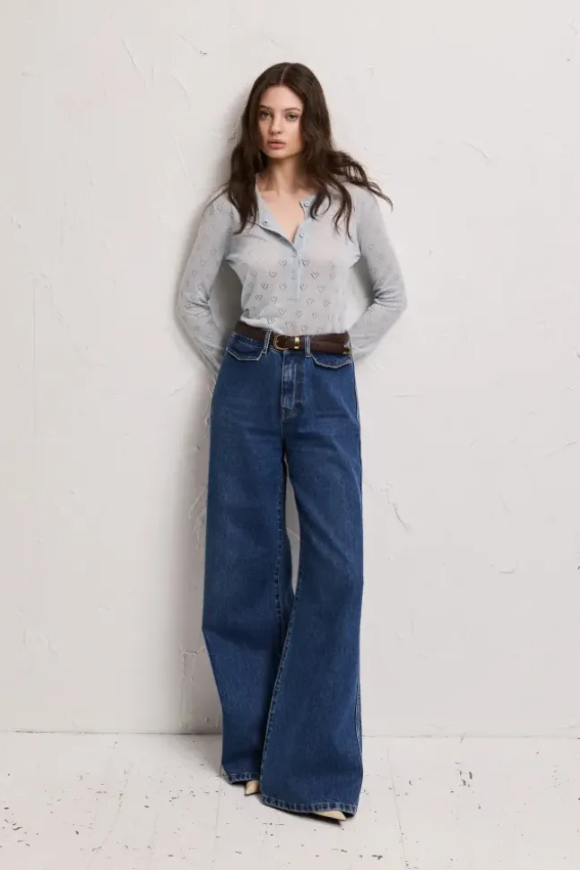 Cove Pointelle Light Blue