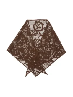 Croflora Triangle Scarf Hot Fudge Brown