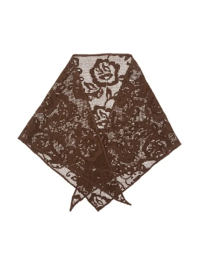 Croflora Triangle Scarf Hot Fudge Brown