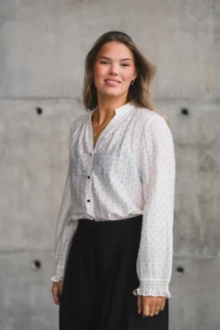 Dally Dot V-Shirt Offwhite