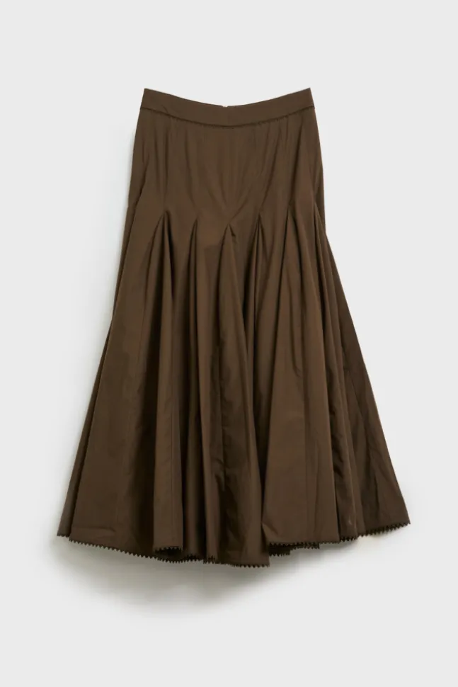 Dasha Poplin Skirt Brown