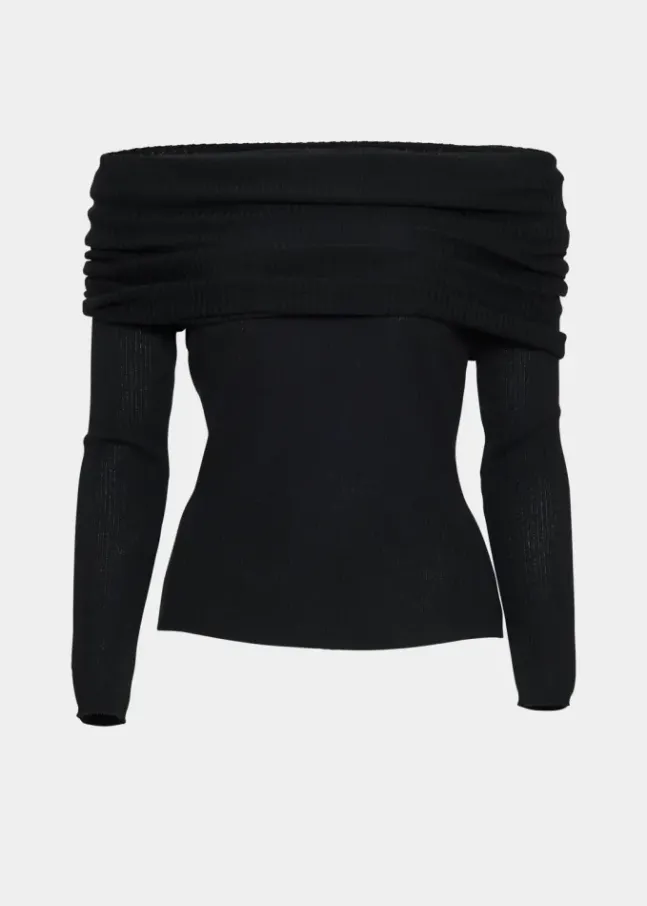 Delphine Merino Top Black