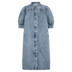 Denice Denim SS Dress Bleach Denim