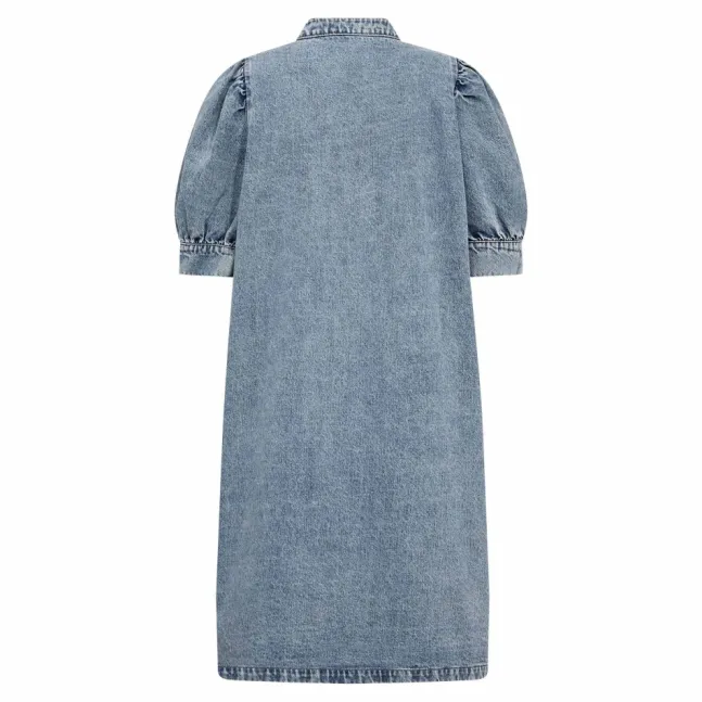 Denice Denim SS Dress Bleach Denim