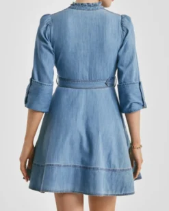 Denim Mini Dress Light Blue