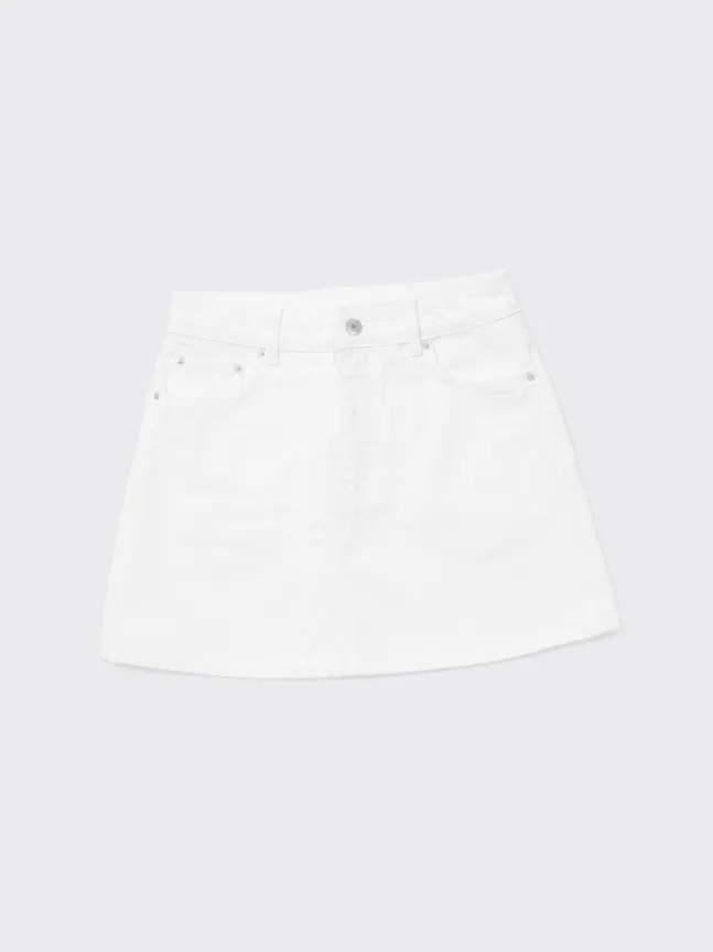 Denim Mini Skirt White