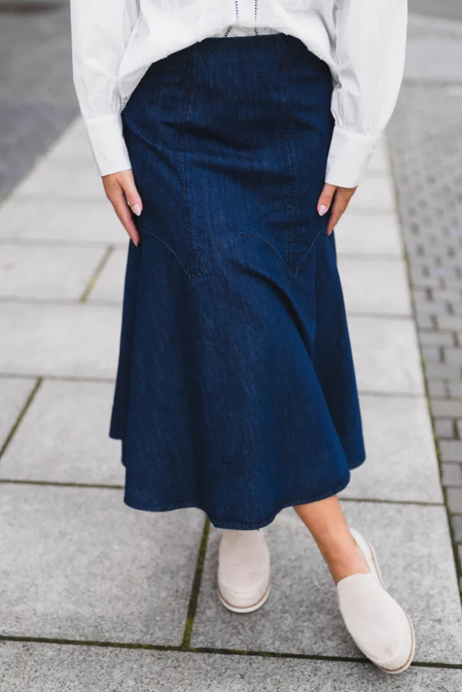 Denim Skirt Denim Blue